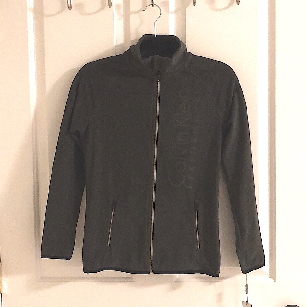 Calvin Klein Zip-up Fleece. Dark Gray.